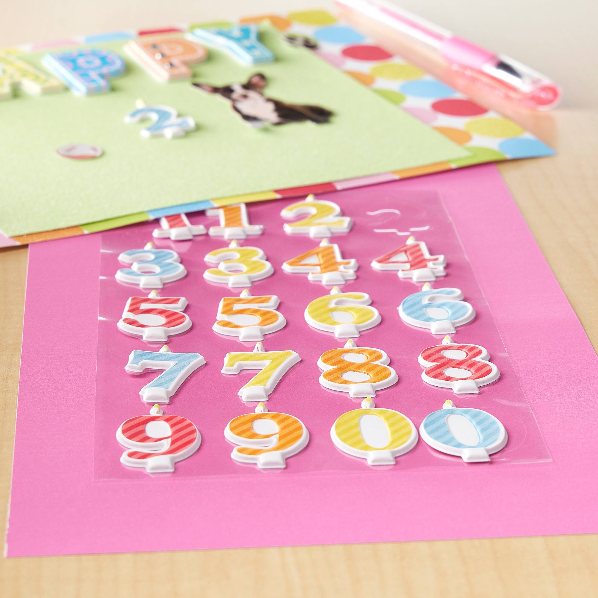 Birthday Number Candle Puffy Stickers by Recollections™